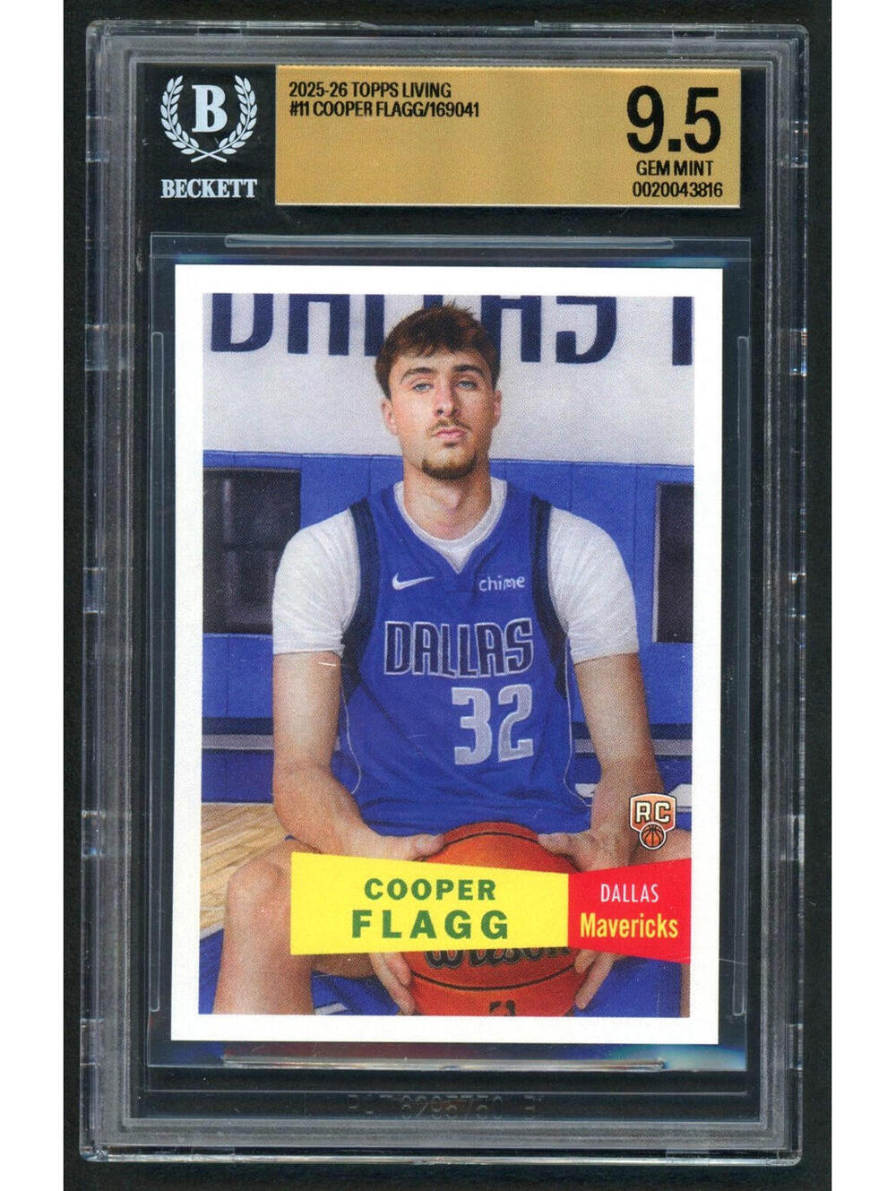 2025-26 Topps NBA Living Set #11 Cooper Flagg Rookie Card (RC)  BGS 9.5 Gem Mint